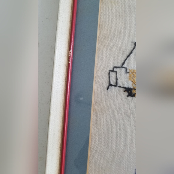 Vintage Framed with Glass Cross Stitch Drummer Minuteman 1776 - Picture 8 of 9